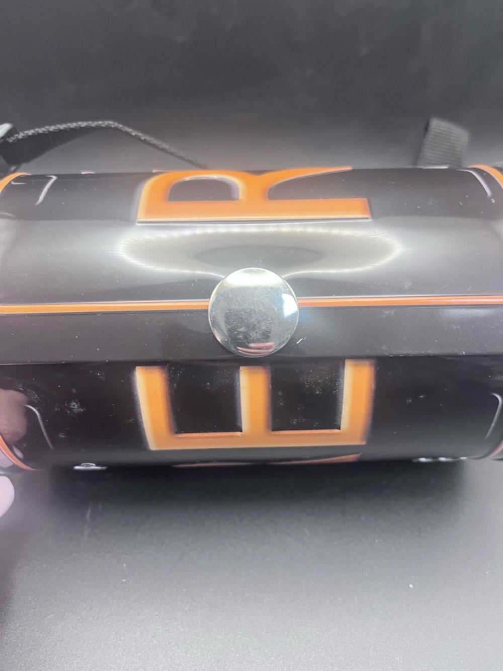 Harley-Davidson Black and Orange Cylindrical Crossbody Bag - Picture 4 of 7